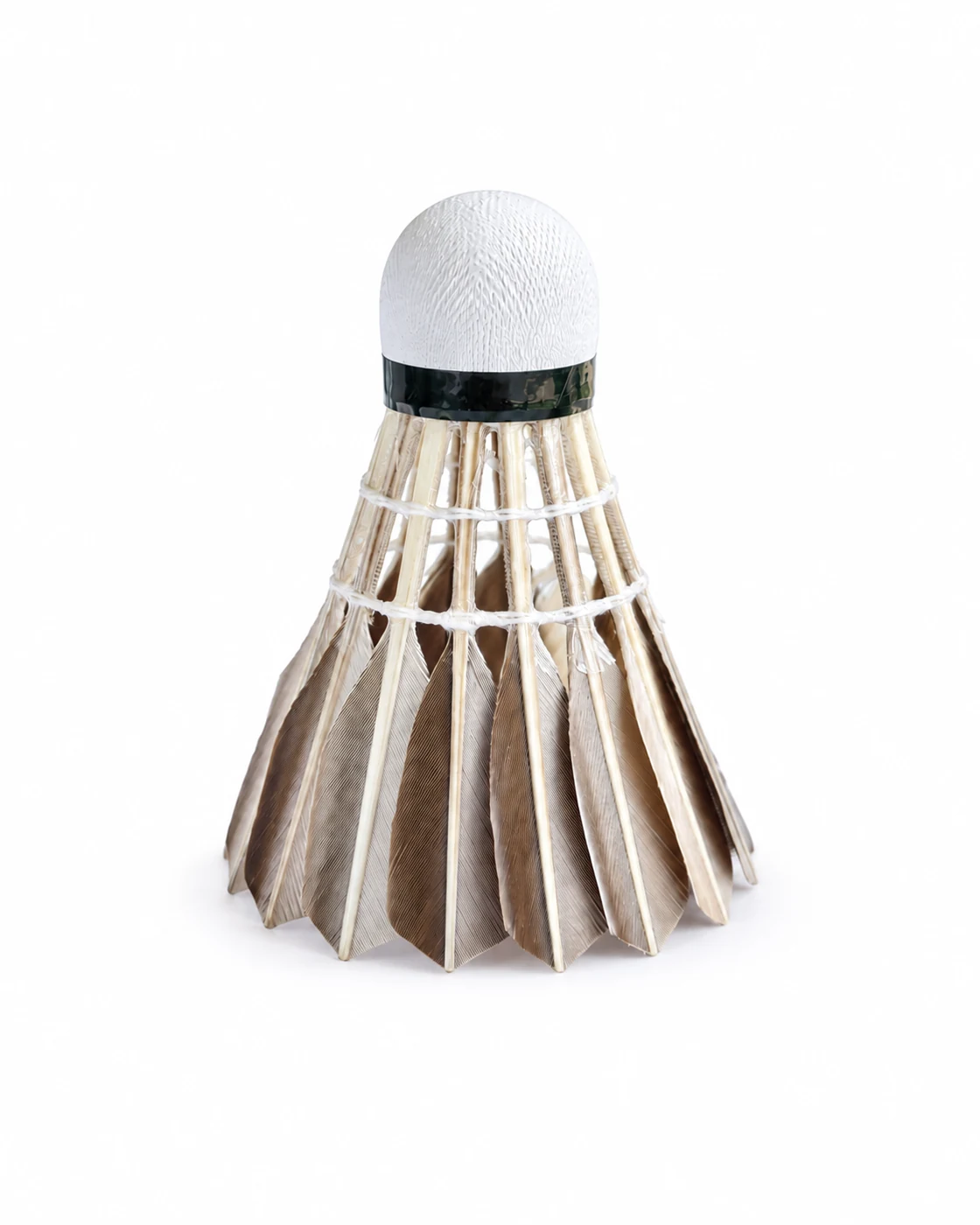 D102 Natural Grey Duck Full-Round Composite Natural Cork Shuttlecock Detail Structure - Badminton Shuttlecock OEM