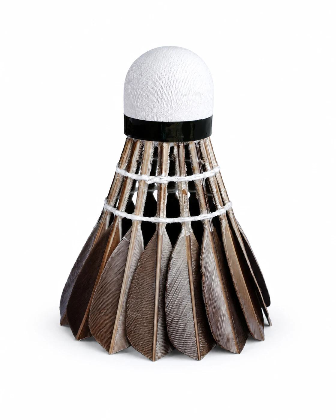 D307 Natural Black Duck Full-Round Composite Natural Cork Shuttlecock Detail Structure - Badminton Shuttlecock OEM